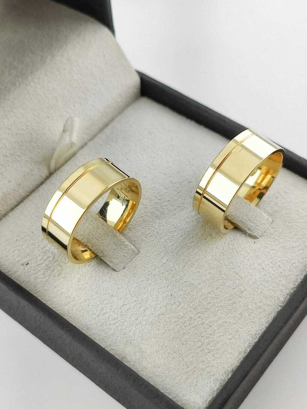 Alianças para noivado e casamento - Modelo 73