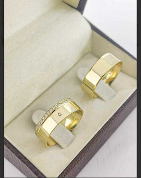 Alianças para noivado e casamento - Modelo 8