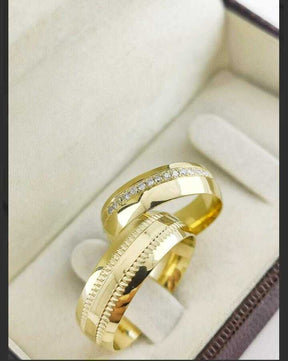 Alianças para noivado e casamento - Modelo 9