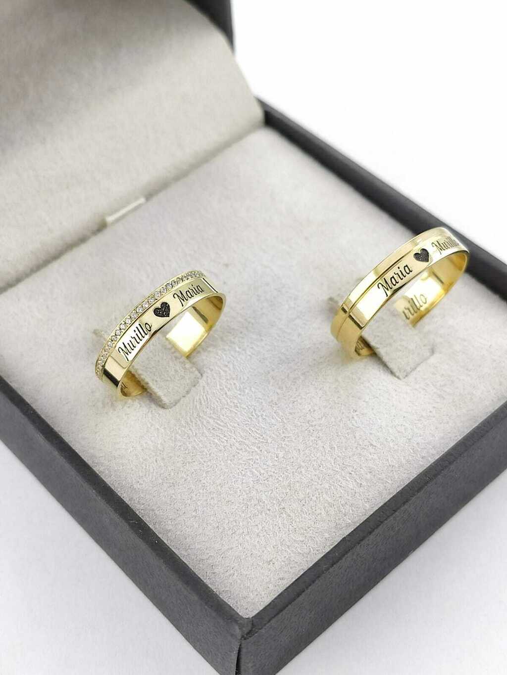 Alianças para noivado e casamento - Modelo 91