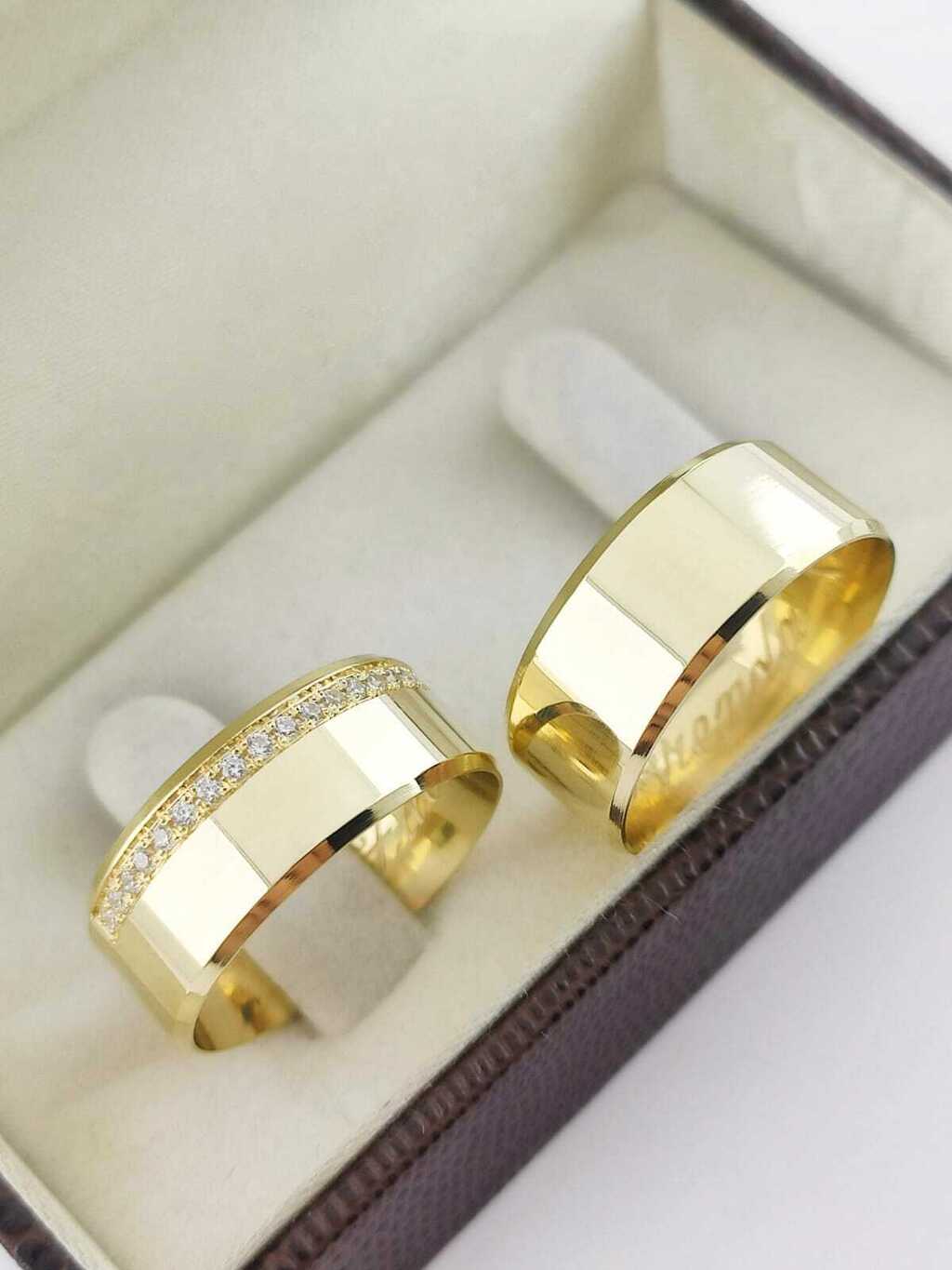 Alianças para noivado e casamento - Modelo 94