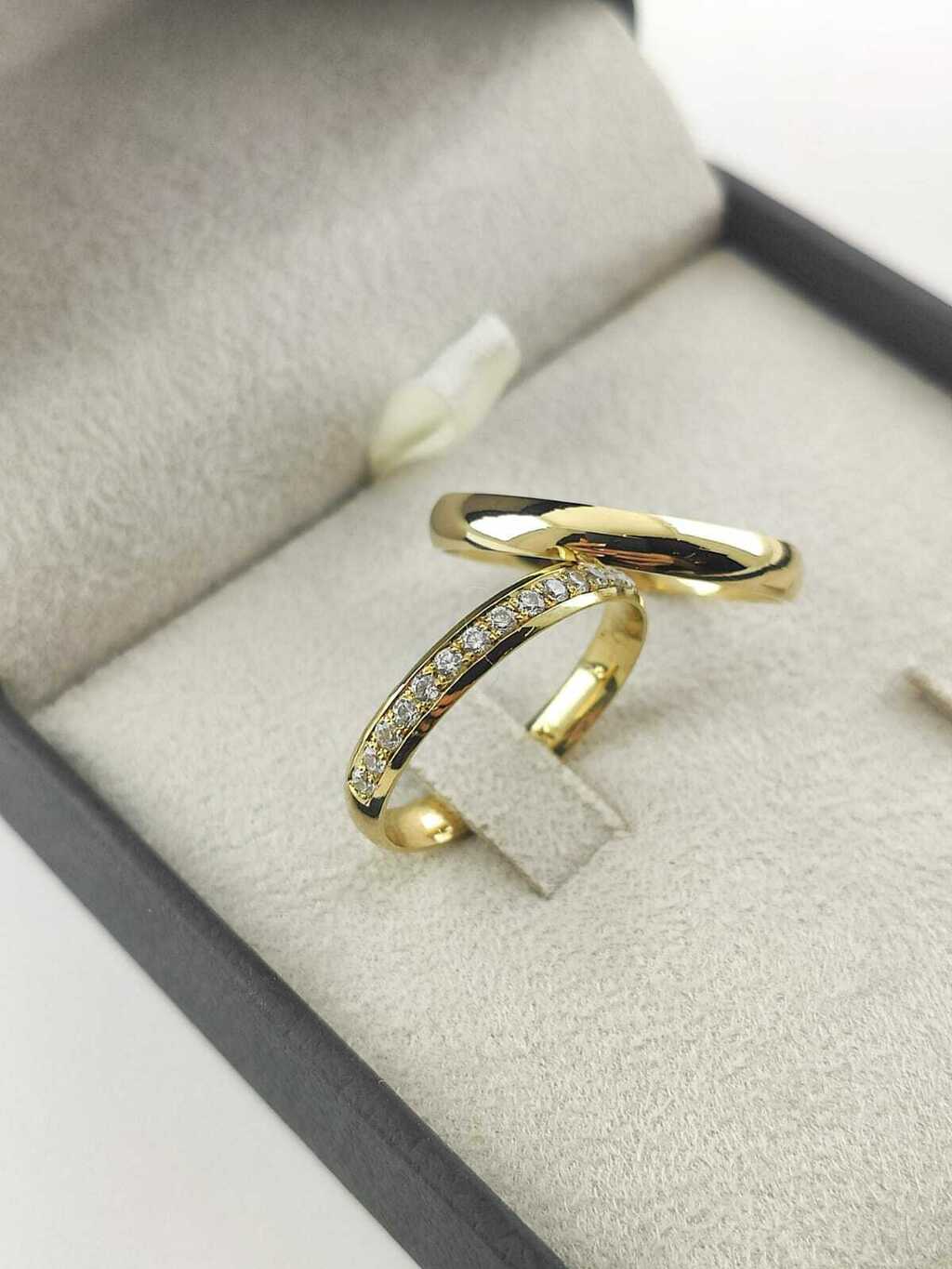 Alianças para noivado e casamento - Modelo 62