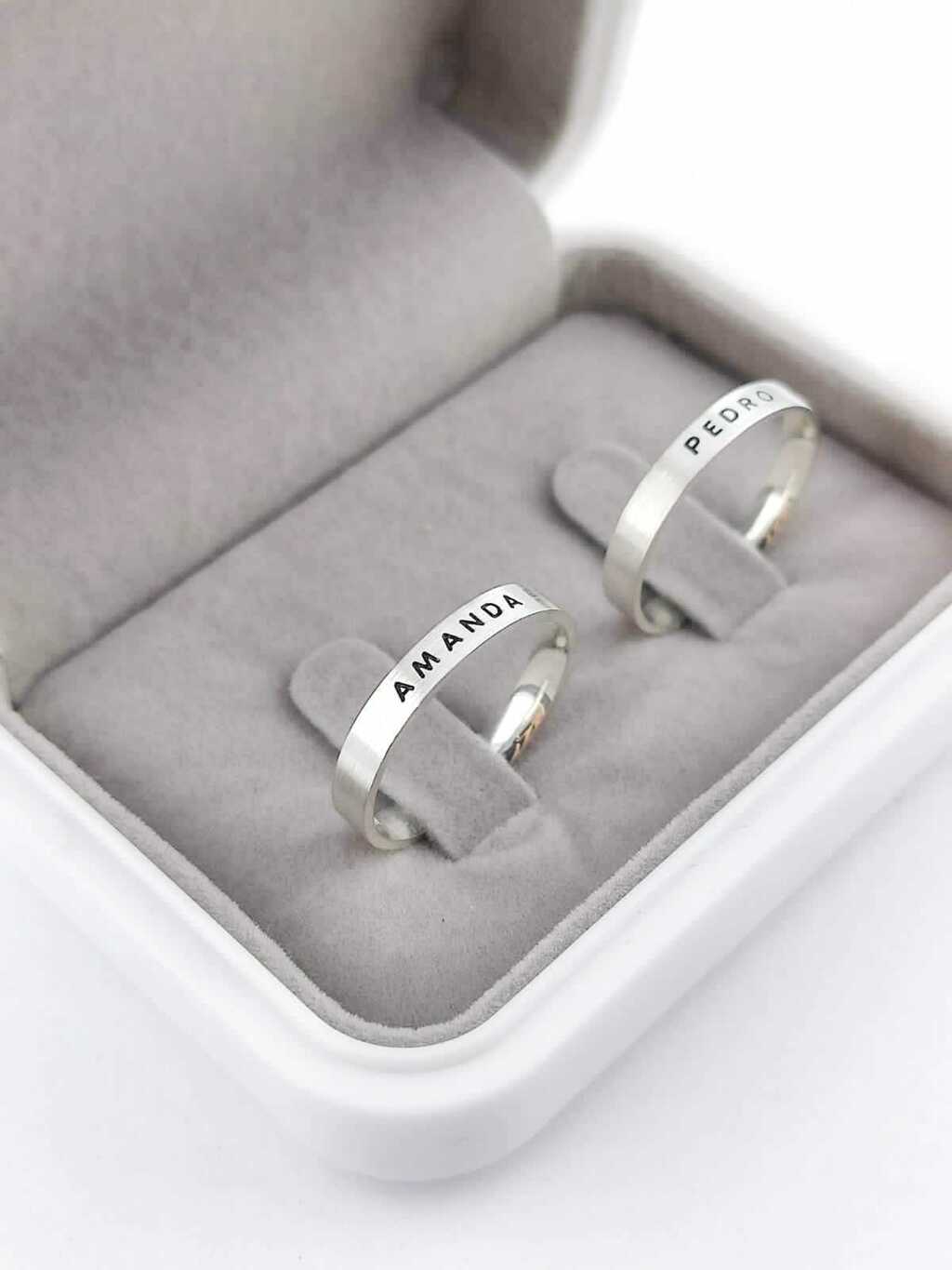 Alianças para namoro e compromisso - Modelo 60