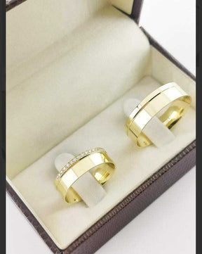 Alianças para noivado e casamento - Modelo 5
