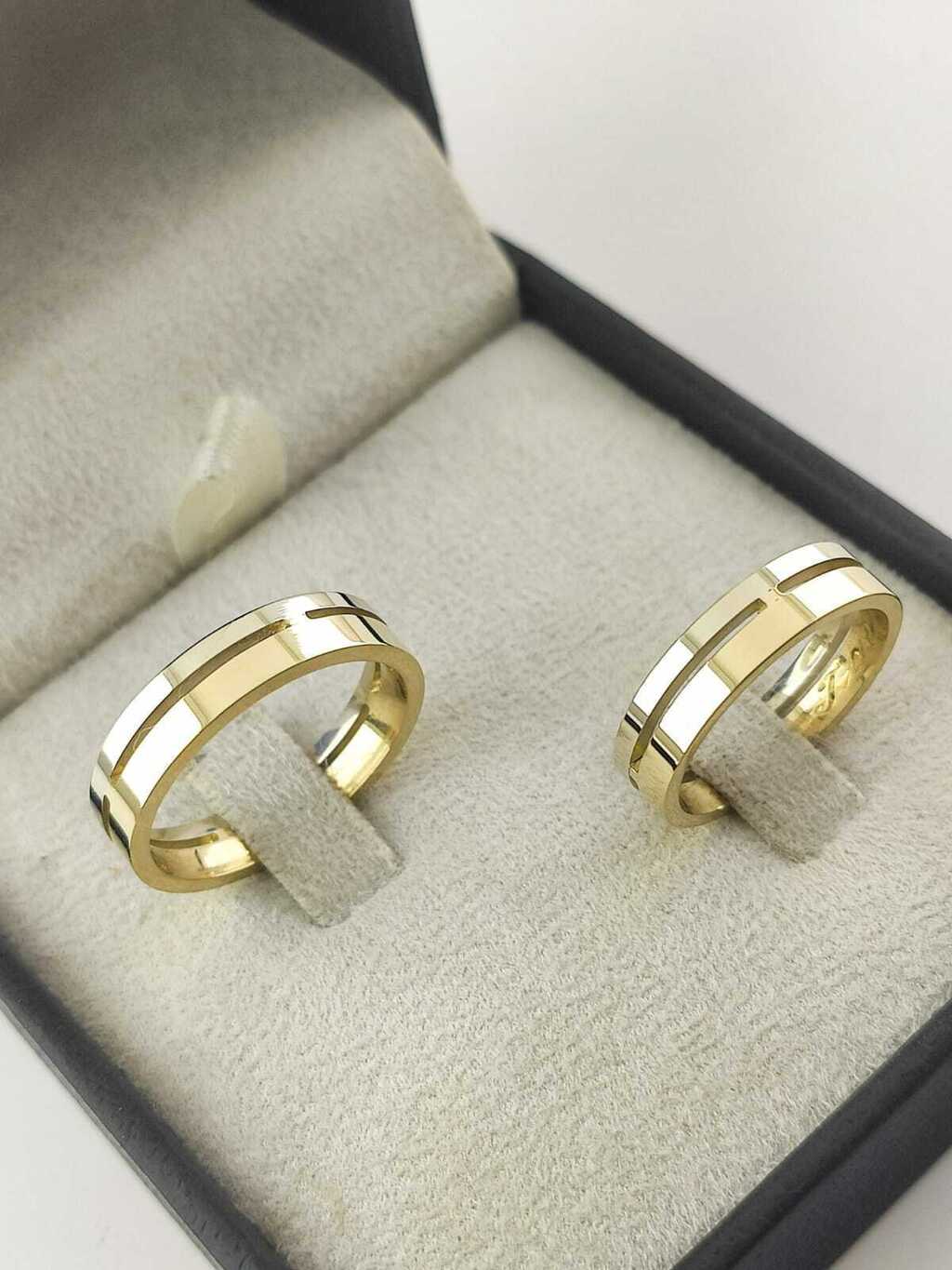 Alianças para noivado e casamento - Modelo 61