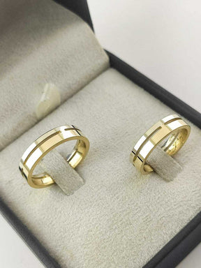 Alianças para noivado e casamento - Modelo 61