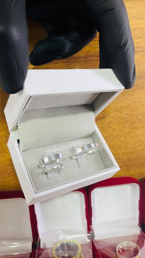 Alianças de Prata Namoro e Compromisso