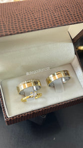 Alianças de Moeda Noivado e Casamento