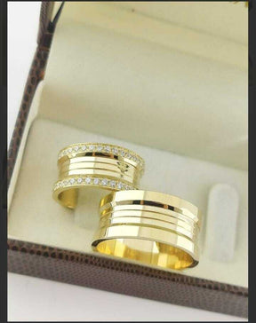 Alianças para noivado e casamento - Modelo 19