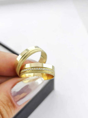 Alianças para noivado e casamento - Modelo 83