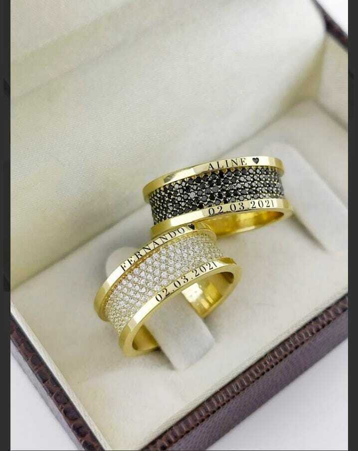 Alianças para noivado e casamento - Modelo 2