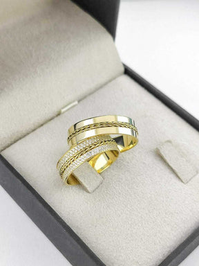 Alianças para noivado e casamento - Modelo 88