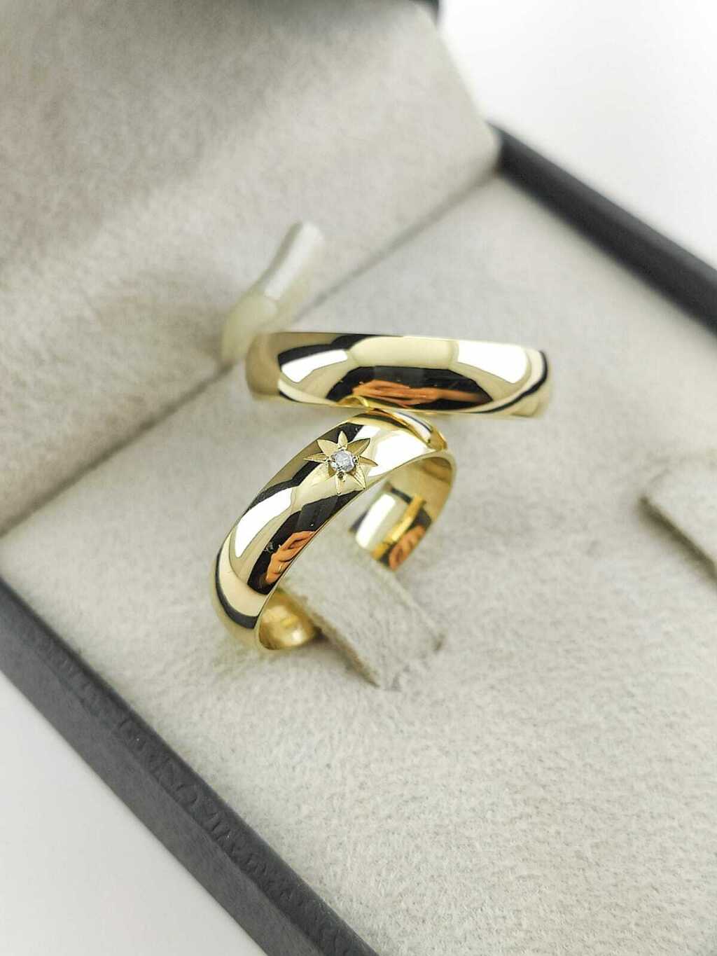 Alianças para noivado e casamento - Modelo 54