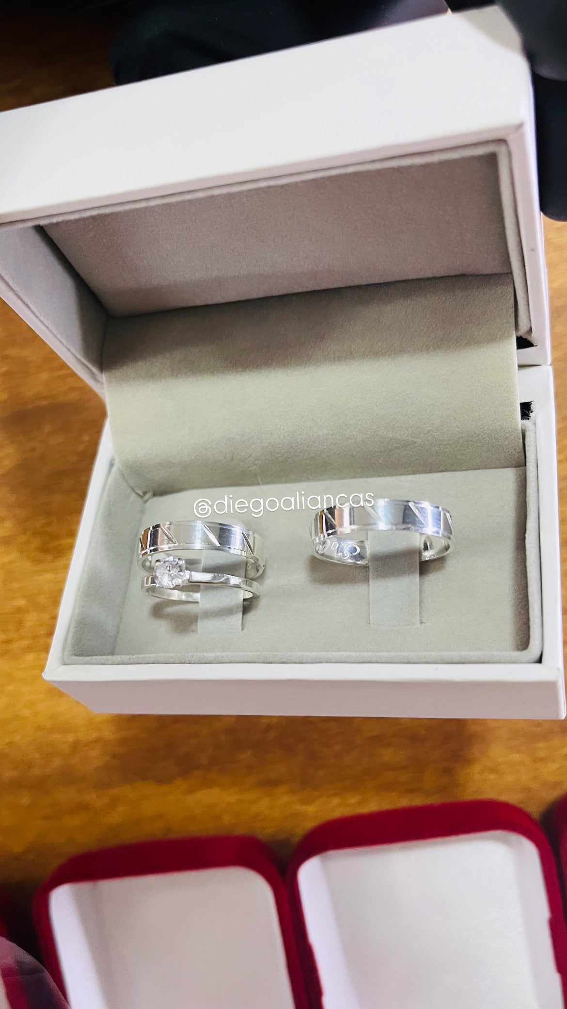 Alianças de Prata Namoro e Compromisso