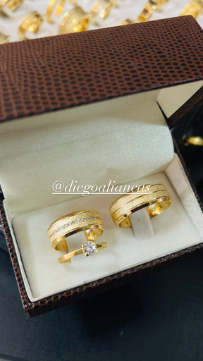 Alianças de Ouro18k Noivado e Casamento