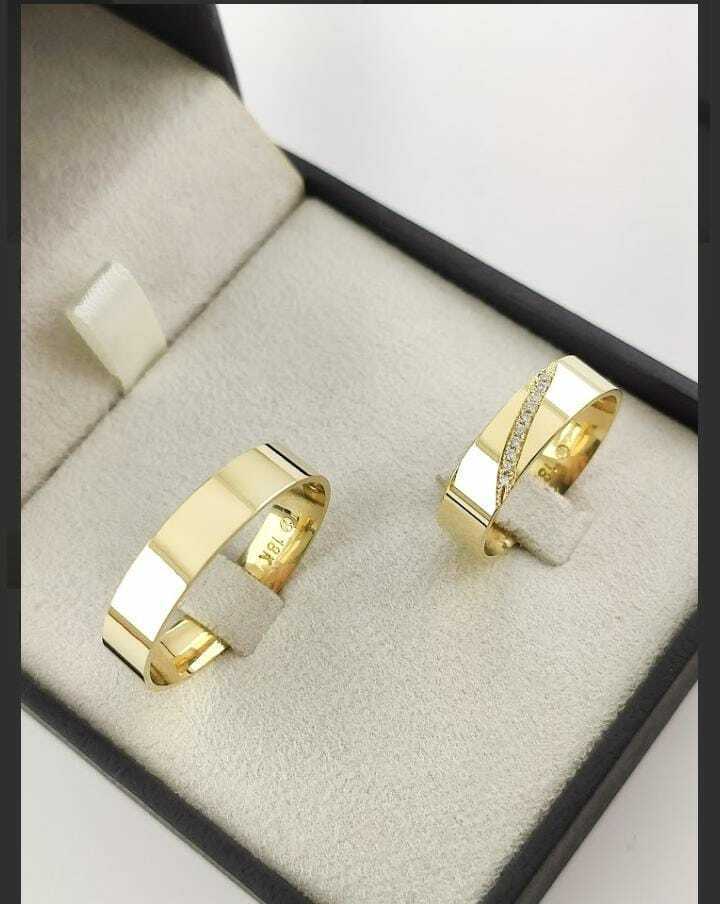 Alianças para noivado e casamento - Modelo 39