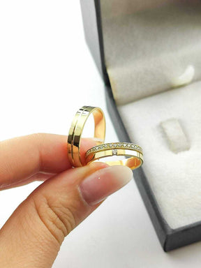 Alianças para noivado e casamento - Modelo 77