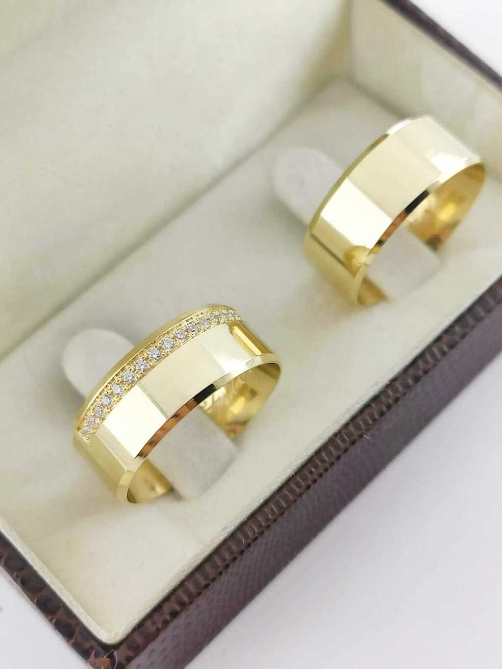 Alianças para noivado e casamento - Modelo 94