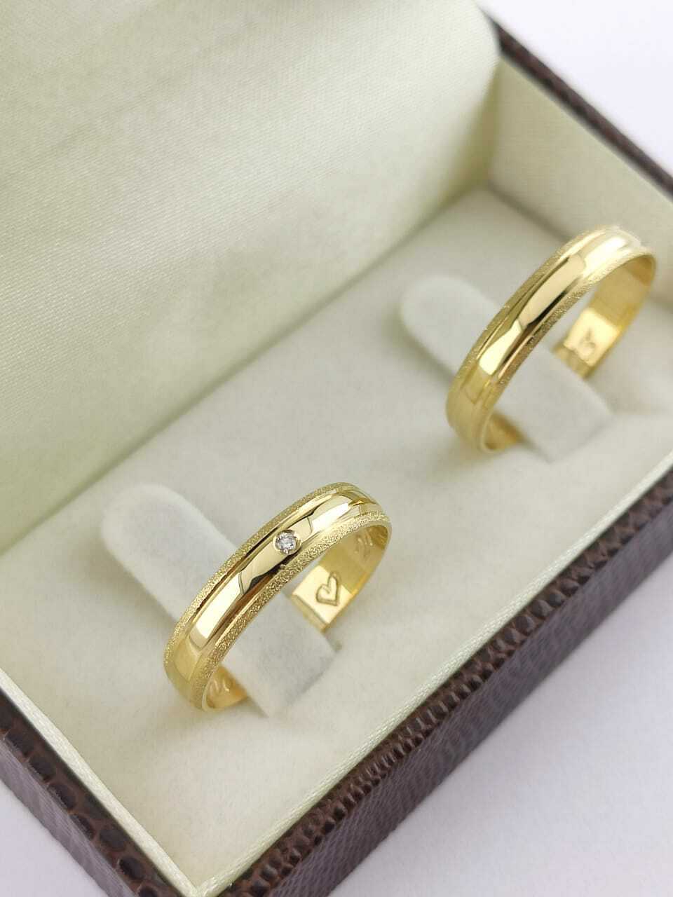 Alianças para noivado e casamento - Modelo 145