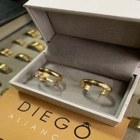 Aliança de Ouro18K Noivado e Casamento