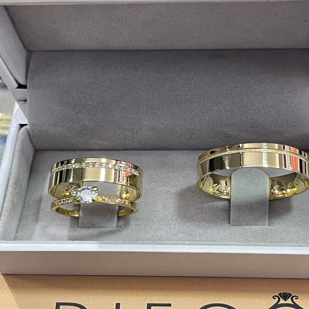 Aliança de Ouro18K Noivado e Casamento