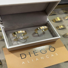 Aliança de Ouro18K Noivado e Casamento