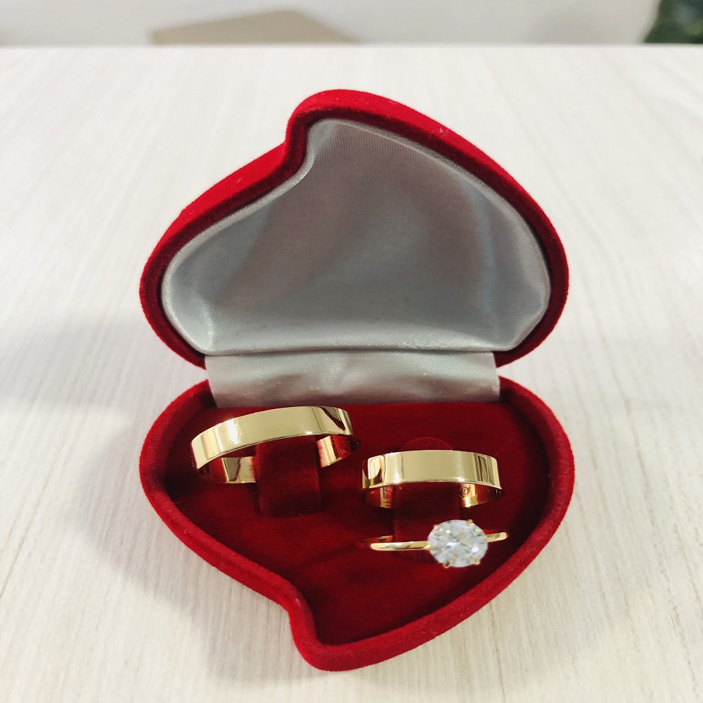 Alianças de Ouro18k Noivado e Casamento