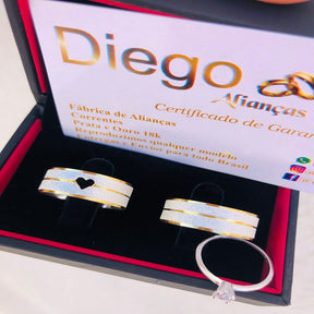 Alianças de Prata Namoro e Compromisso