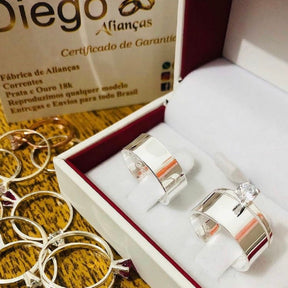 Alianças de Prata Namoro e Compromisso