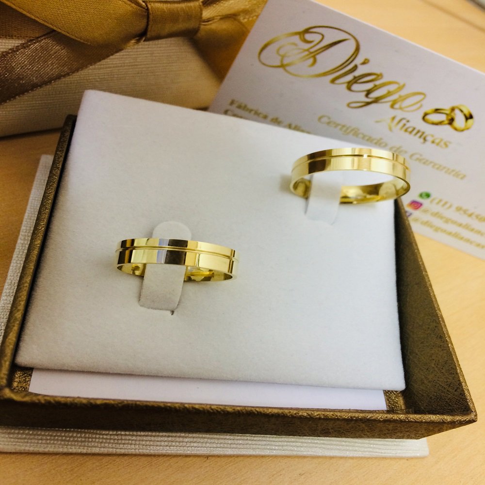 Alianças de Ouro Noivado e Casamento