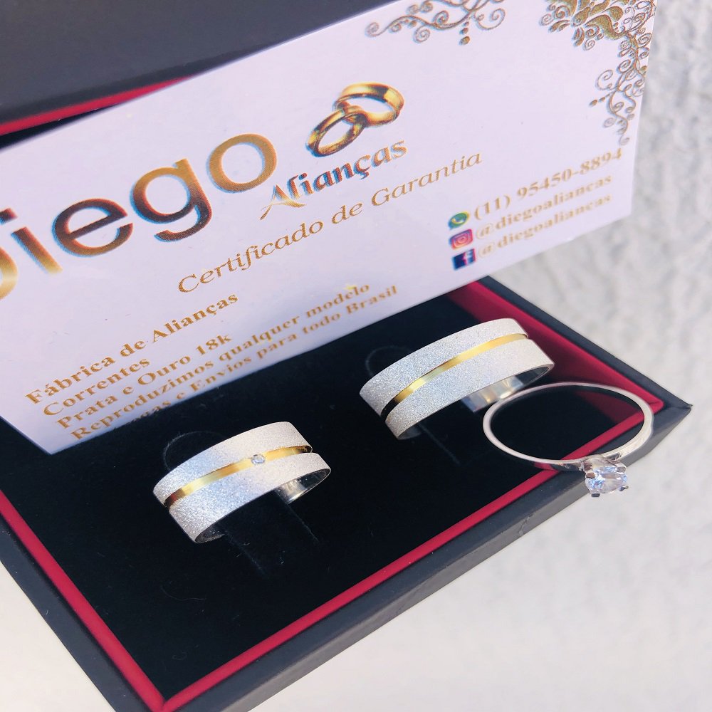 Alianças de Prata Namoro e Compromisso