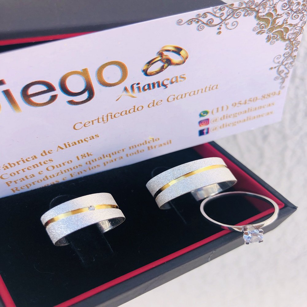 Alianças de Prata Namoro e Compromisso