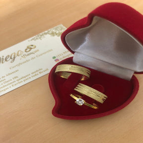 Alianças de Ouro18k Noivado e Casamento