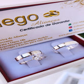 Alianças de Prata Namoro e Compromisso 0014