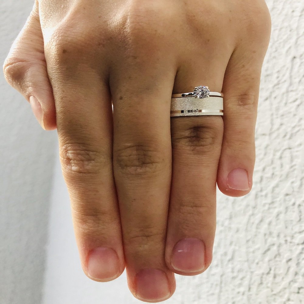 Alianças de Prata Namoro e Compromisso