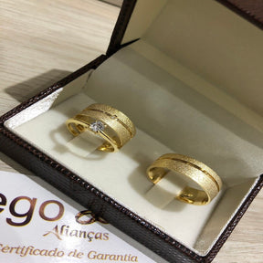 Alianças de Ouro18k Noivado e Casamento