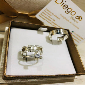 Alianças de Prata Namoro e Compromisso