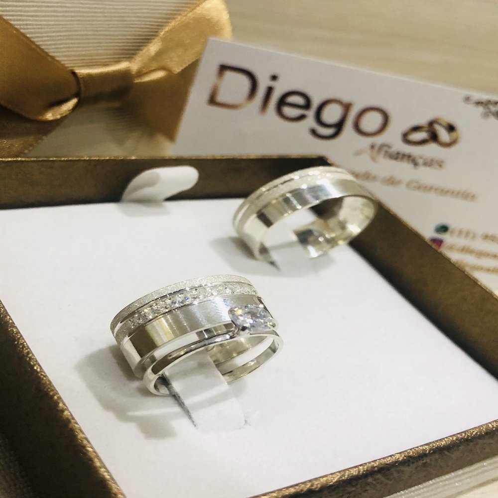 Alianças de Prata Namoro e Compromisso