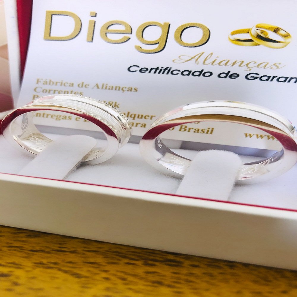 Alianças de Prata Namoro e Compromisso