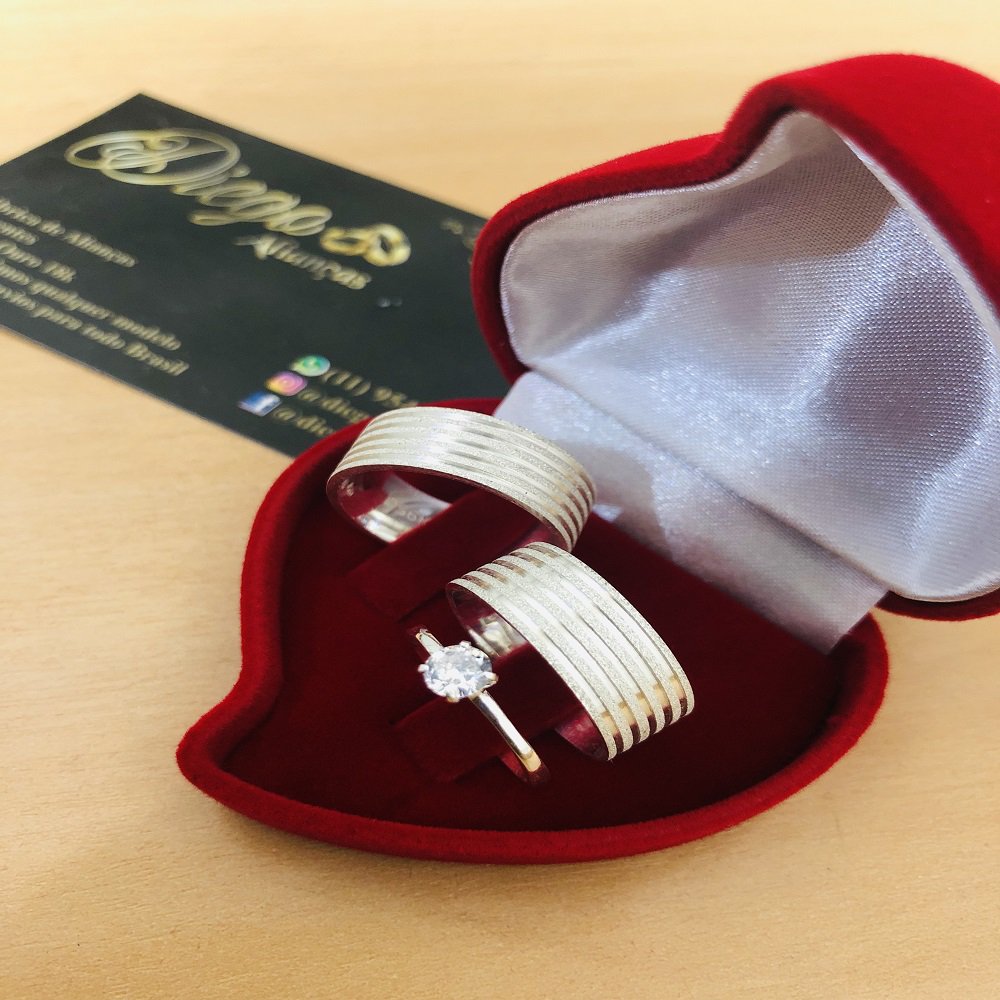 Alianças de Prata Namoro e Compromisso