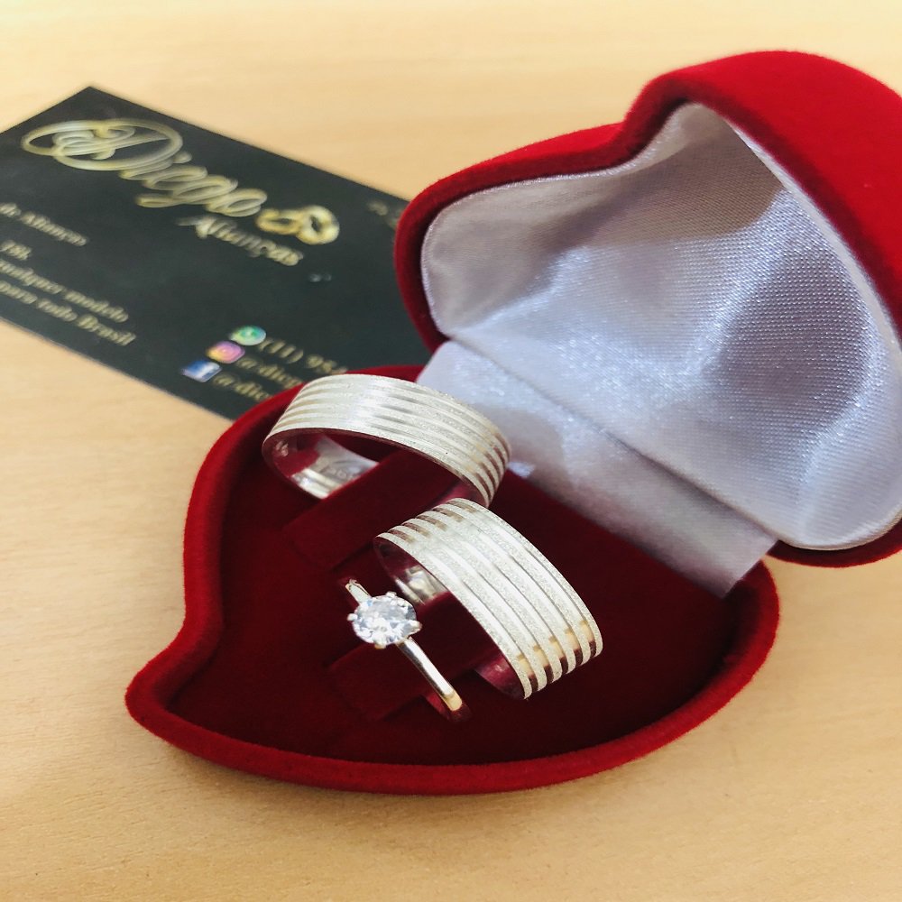 Alianças de Prata Namoro e Compromisso