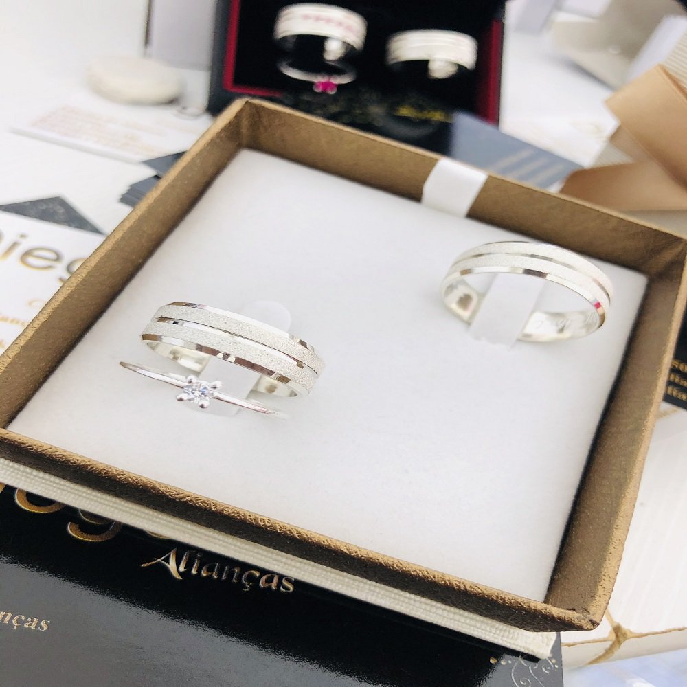 Alianças de Prata Namoro e Compromisso
