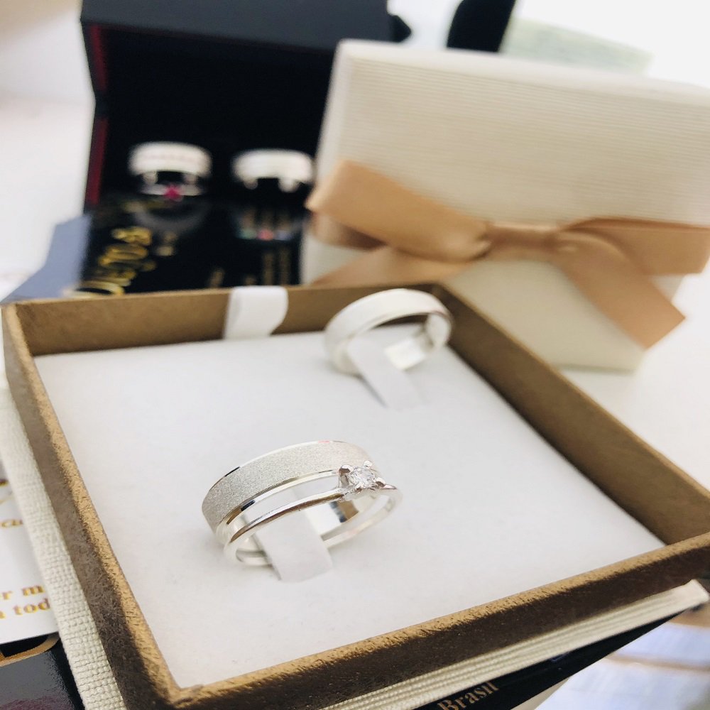 Alianças de Prata Namoro e Compromisso