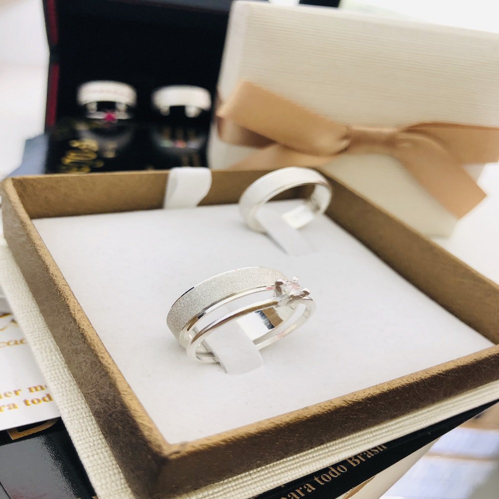 Alianças de Prata Namoro e Compromisso