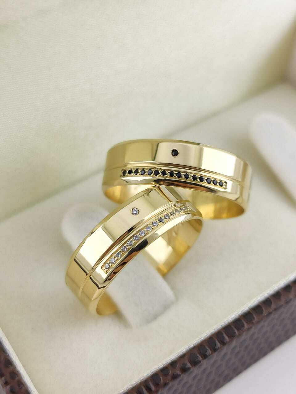 Alianças para noivado e casamento - Modelo 102