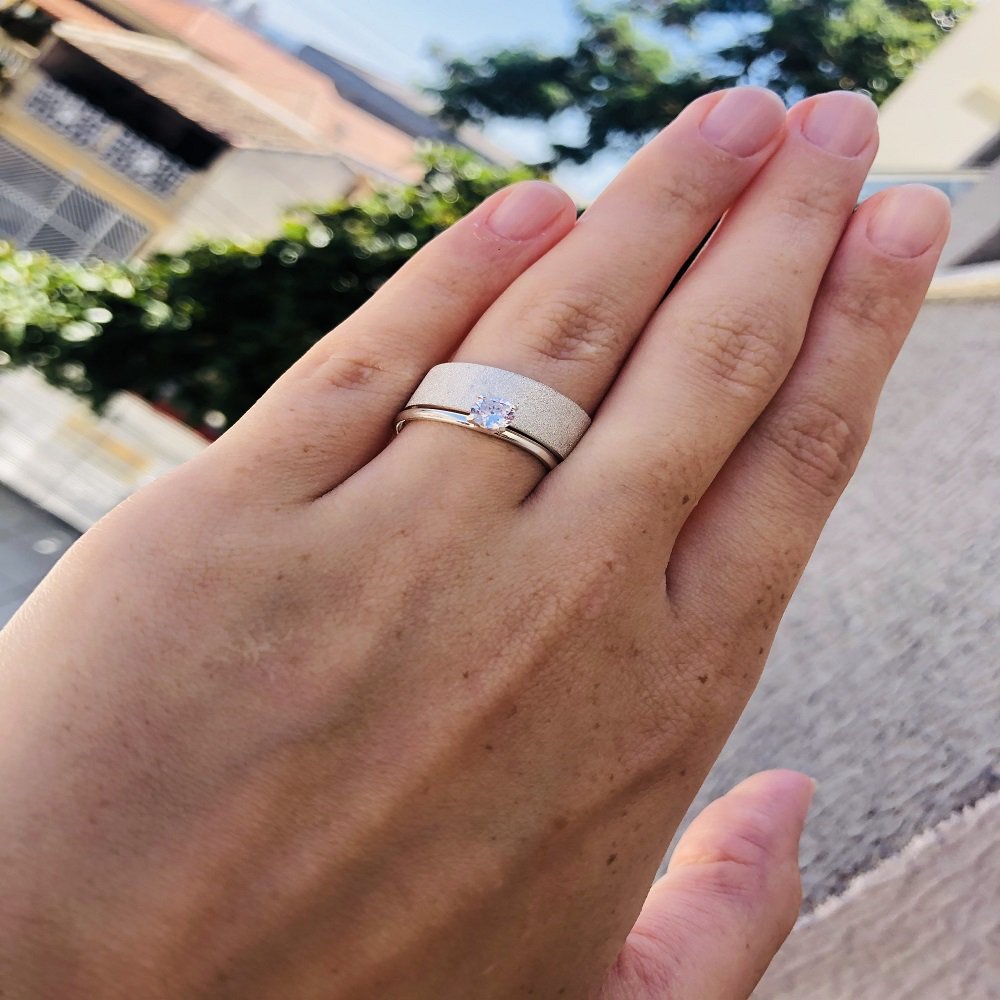 Alianças de Prata Namoro e Compromisso