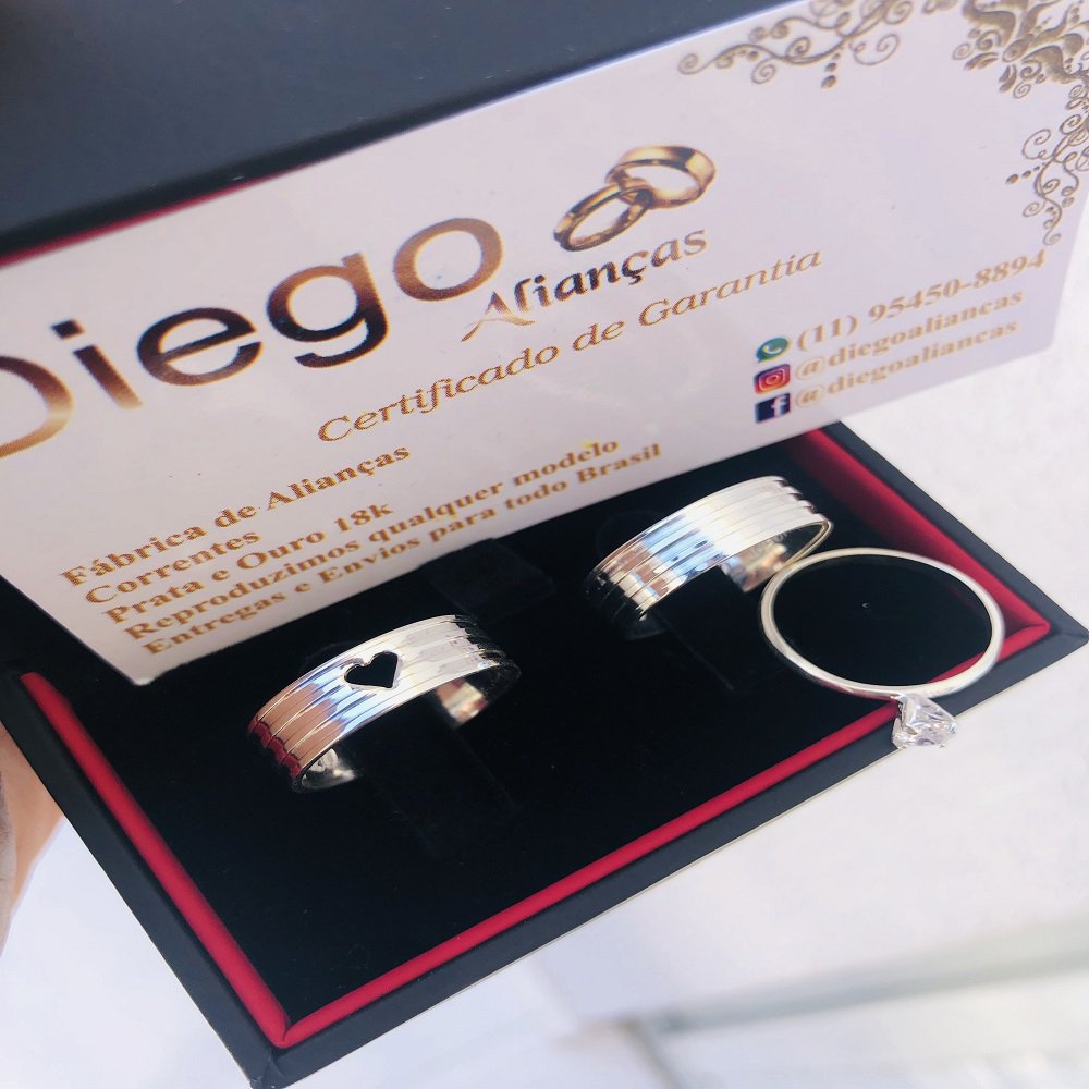 Alianças de Prata Namoro e Compromisso