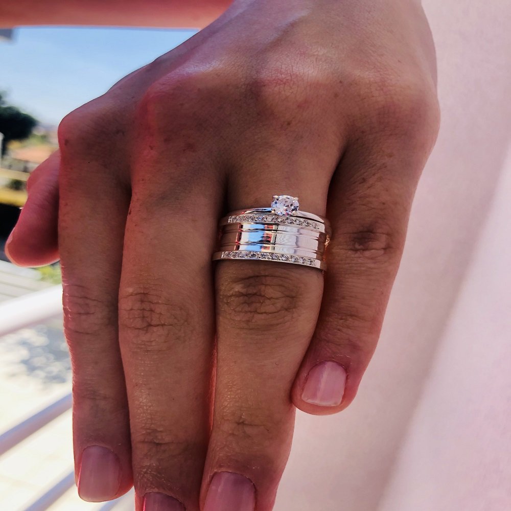 Alianças de Prata Namoro e Compromisso