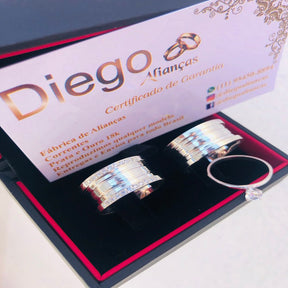 Alianças de Prata Namoro e Compromisso