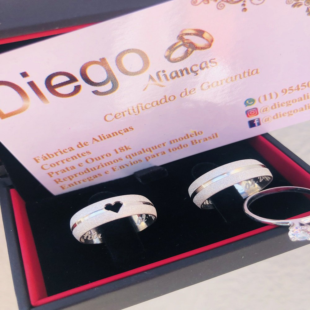 Alianças de Prata Namoro e Compromisso